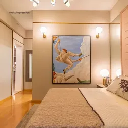 Bedroom with neutral tones